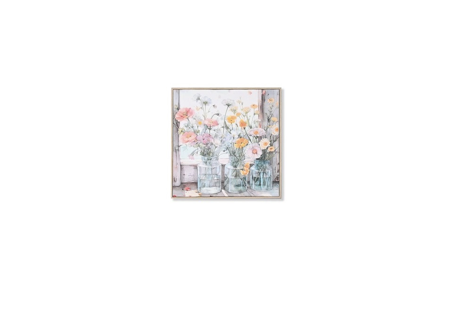 CUADRO LIENZO PS 40X2,5X40 FLOREROS MODELO 2